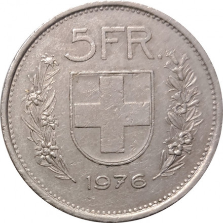 Швейцария 5 франков 1976 год - Вильгельм Телль