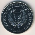 Кипр 50 центов 1988 год