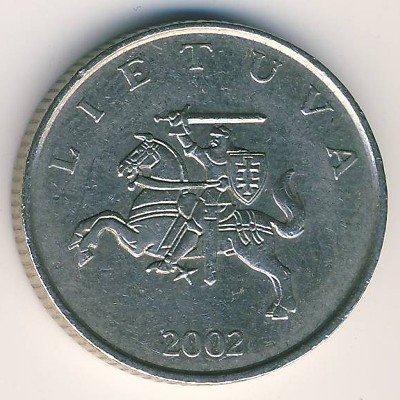 Литва 1 лит 2002 год