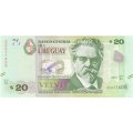 Уругвай 20 песо 2015 год - Хуан Зоррилья де Сан Мартин дель Посо UNC