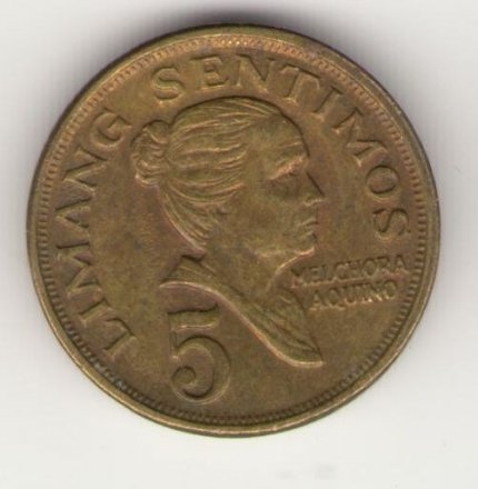 Филиппины 5 сентимо 1972 год