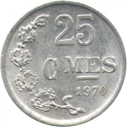 Люксембург 25 сантимов 1970 год