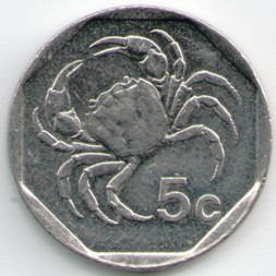 Мальта 5 центов 2001 год - Краб