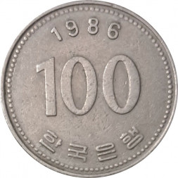 Южная Корея 100 вон 1986 год