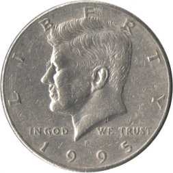 США 1/2 доллара 1995 год - Джон Кеннеди (P)