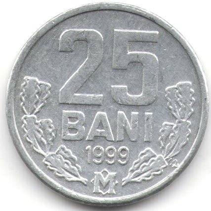 Молдавия 25 бани 1999 год