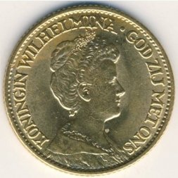Нидерланды 10 гульденов 1913 год
