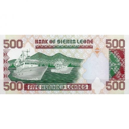 Сьерра-Леоне 500 леоне 1991 год - Джозеф Сайду Момо. Корабли в порту - UNC