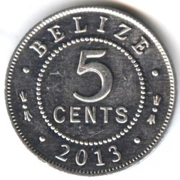 Белиз 5 центов 2013 год