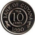 Гайана 10 центов 1990 год
