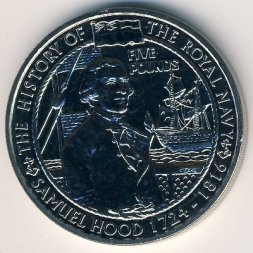 Олдерни 5 фунтов 2004 год