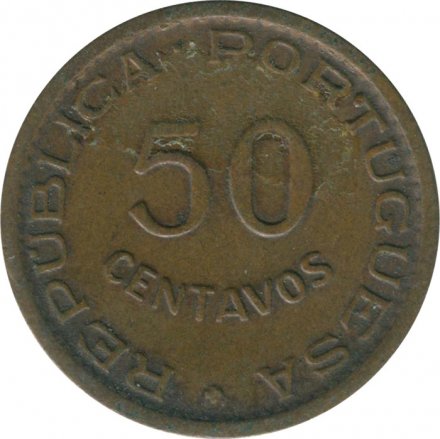 Ангола 50 сентаво 1954 год