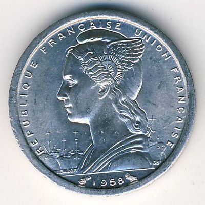Мадагаскар 1 франк 1948 год