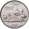США 25 центов 2000 год - Штат Виргиния (D)