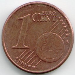 Германия 1 евроцент 2010 год (F)