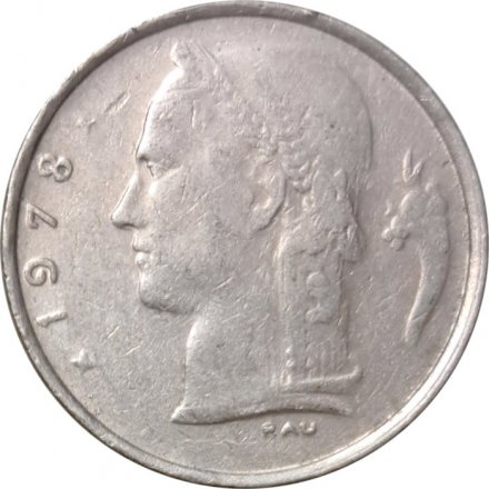 Бельгия 1 франк 1978 год BELGIQUE