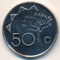 Намибия 50 центов 2010 год - Колчанное дерево