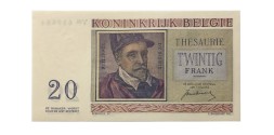 Бельгия 20 франков 1950 год - UNC
