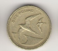 Монета Остров Святой Елены и острова Вознесения 1 фунт 1991 год