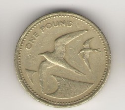 Монета Остров Святой Елены и острова Вознесения 1 фунт 1991 год