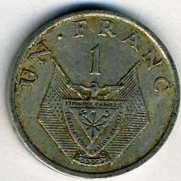 Руанда 1 франк 1974 год