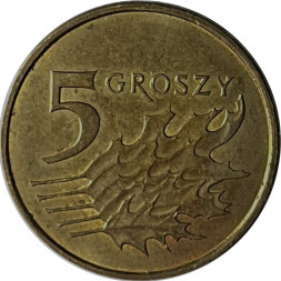 Польша 5 грошей 2002 год