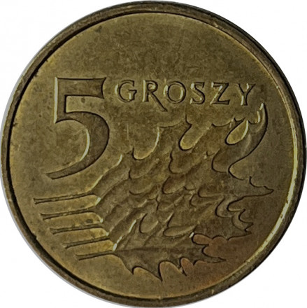 Польша 5 грошей 2002 год