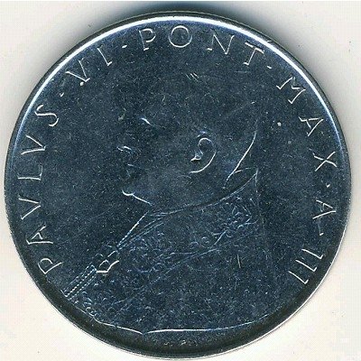 Ватикан 100 лир 1965 год - Папа Павел VI