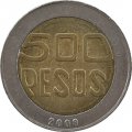 Колумбия 500 песо 2008 год