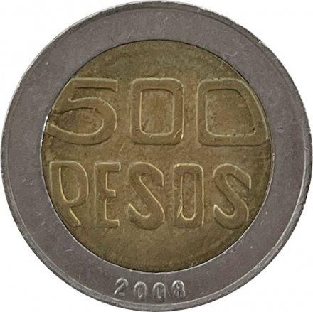 Колумбия 500 песо 2008 год