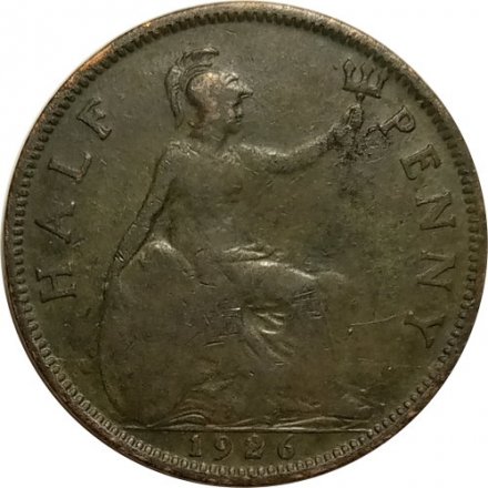 Великобритания 1/2 пенни 1926 год