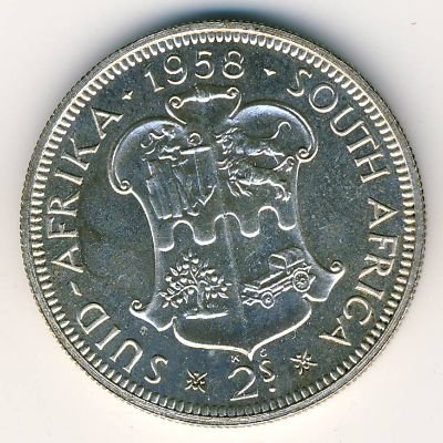 ЮАР 2 шиллинга 1958 год