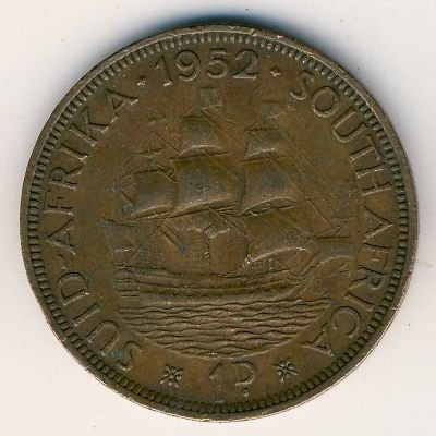 ЮАР 1 пенни 1952 год