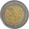 Мексика 1 песо 2002 год - Хохлатый сокол