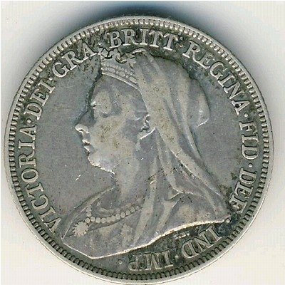 Великобритания 1 шиллинг 1893 год