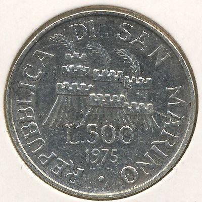 Сан-Марино 500 лир 1975 год - Скульптор