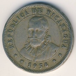 Никарагуа 25 сентаво 1956 год