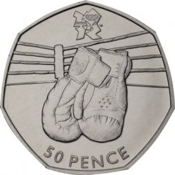 Великобритания 50 пенсов 2011 год - Бокс