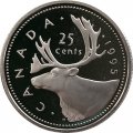 Канада 25 центов 1995 год (proof)