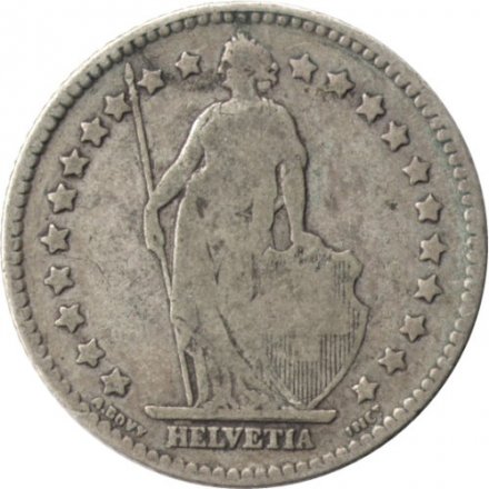 Швейцария 1 франк 1894 год