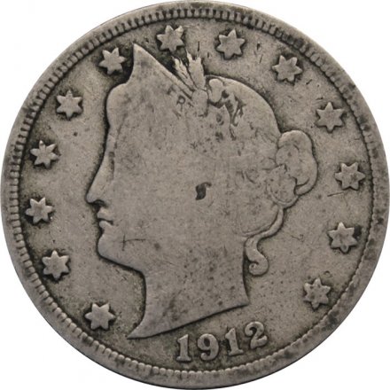 США 5 центов 1912 год (без отметки МД)