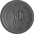Сингапур 10 центов 1973 год