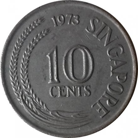 Сингапур 10 центов 1973 год