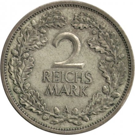 Веймарская республика 2 рейхсмарки 1926 год (A)