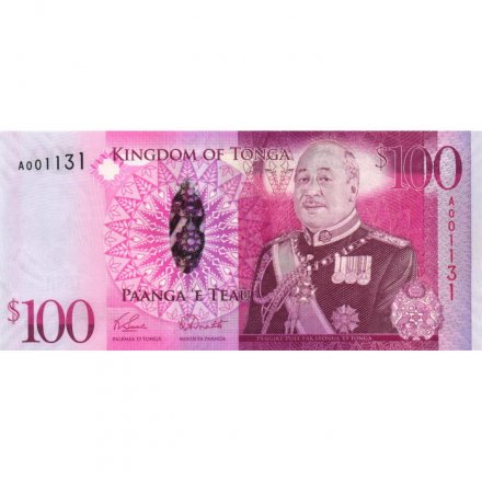 Тонга 100 паанга 2008 год - Король Георг Тупоу V - UNC