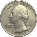 США 25 центов (1/4 доллара) 1977 год (D)
