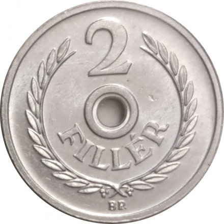Венгрия 2 филлера 1992 год UNC