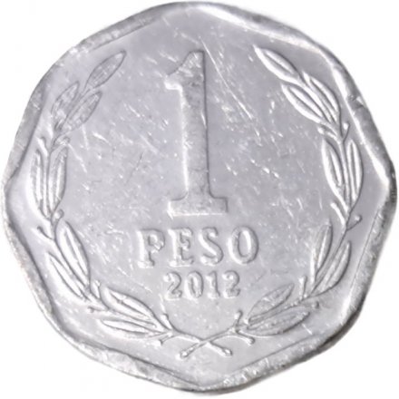 Чили 1 песо 2012 год - Бернардо О&#039;Хиггинс