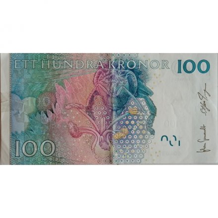 Швеция 100 крон 2006 год - Карл Линней - VF (склейка)
