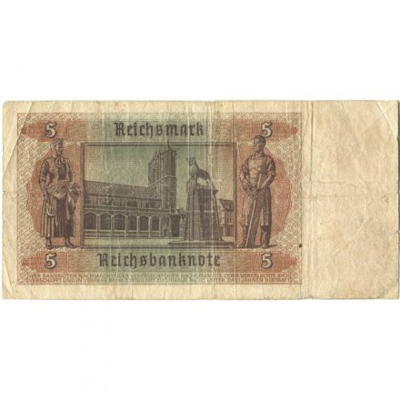 Третий Рейх (Германия) 5 марок 1939-1942 год - F